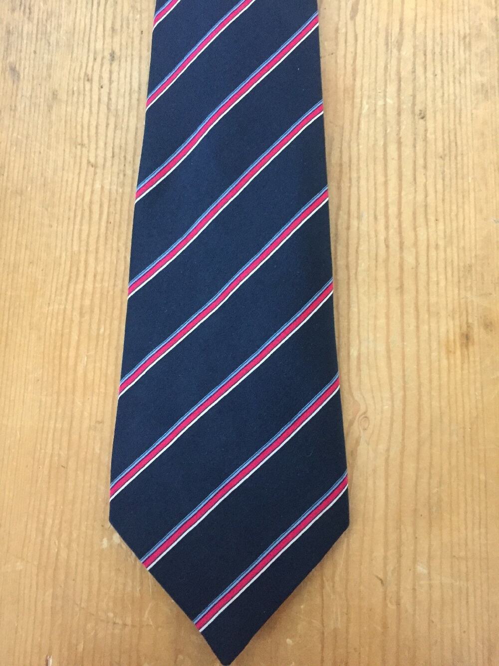 Vintage Giorgio 100% Italian Silk Striped Preppy 3" Skinny Mod Business Mens Tie